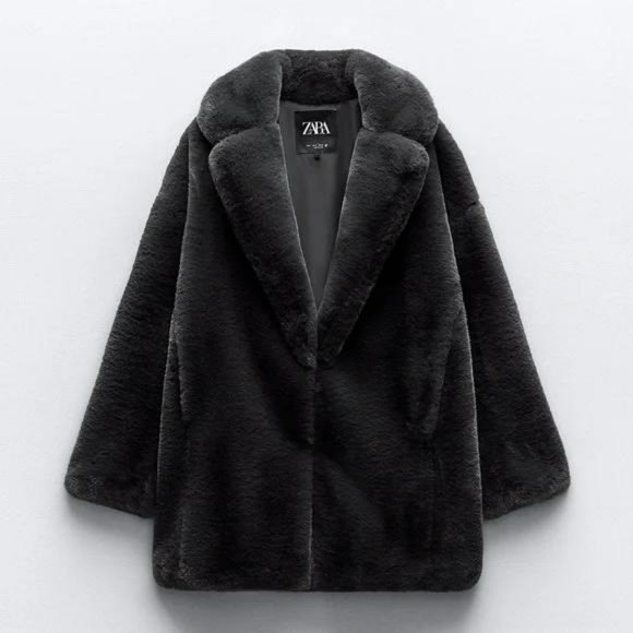 ZARA FAUX FUR COAT